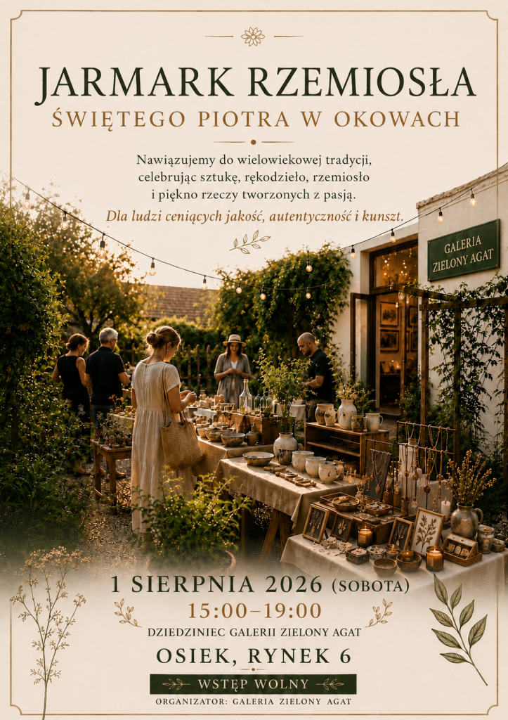 Zaproszenie na Jarmark Rzemiosła Świętego Piotra w Okowach